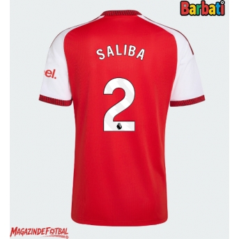 Arsenal William Saliba #2 Tricou Fotbal Replică 2026-27 Barbati Acasa